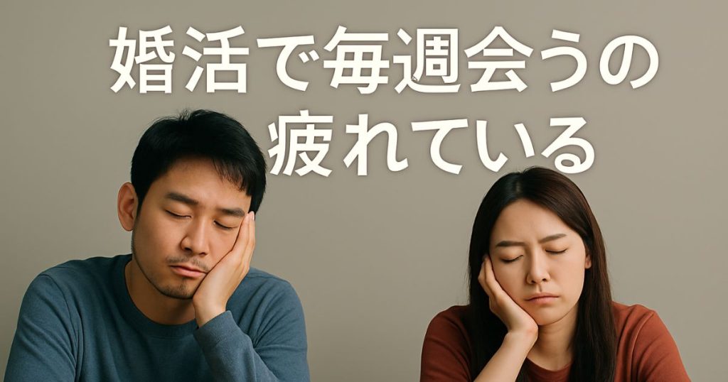 婚活で毎週会うのが疲れる悩みを解決する15のポイント