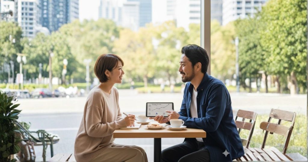 男女が結婚を意識し始める年齢の違いと心理的変化を表す画像