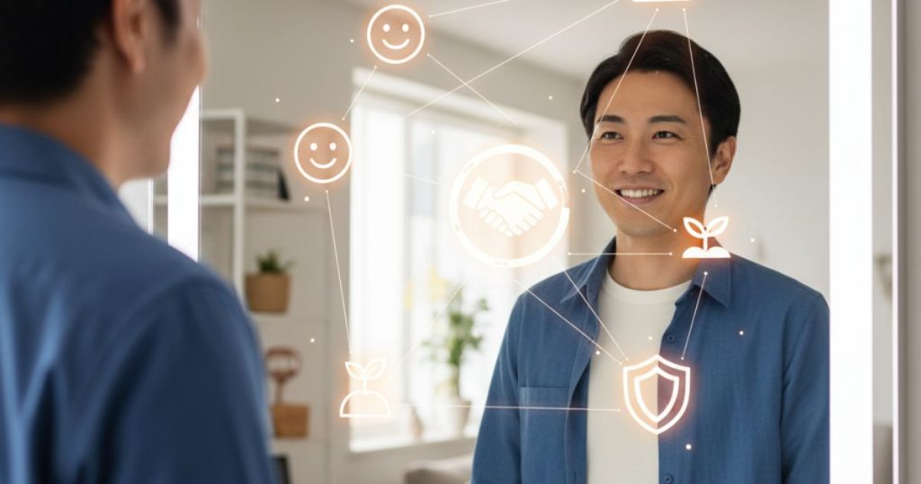 婚活で普通の男性が勝つための差別化戦略を説明する図解