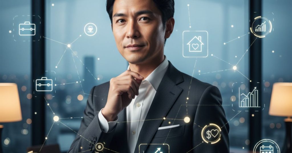 婚活市場で評価される男性スペックを整理し、信頼と安心感を得るポイントを理解する男性のイメージ写真