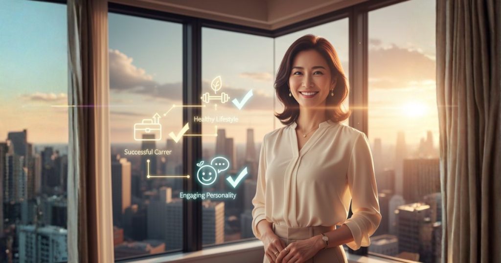 スペックが高い女性の特徴を一覧化し、自己診断できるチェック表の図