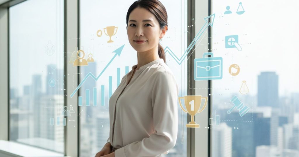 婚活市場で好印象を与える女性の仕事や年収ラインを解説した図